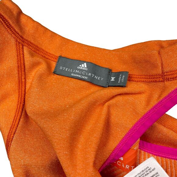 STELLA MCCARTNEY X ADIDAS Barricade Tank Sz Medium Orange - Picture 3 of 6